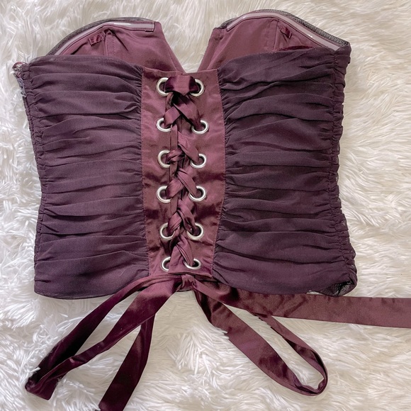 Purple Urban Behaviour strapless corset top - Picture 2 of 3